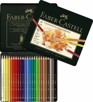 Barvice Polychromos set - 24 kom - kovinska embalaža