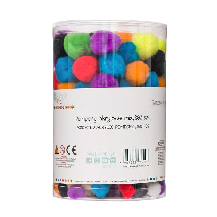 Barvite akrilne Pom Poms – pogled 2