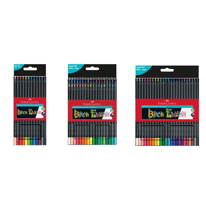 Barvni pasteli Faber-Castell Black Edition – set 12 kos.