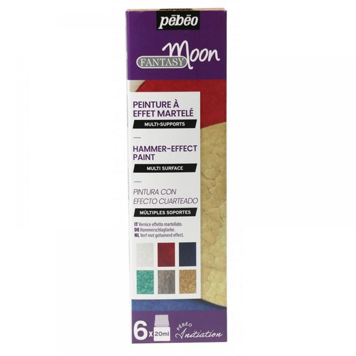 Barvni set Pebeo Fantasy Moon Hammer-effect set - 6 x 20 ml