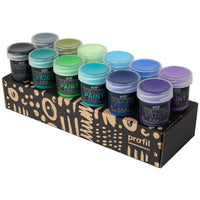 Barvni set za temen tekstil Profil - hladni odtenki 12 x 25 ml