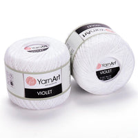 Bombažna preja YarnArt Violet 50 g – 1000 bela