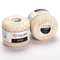 Bombažna preja YarnArt Violet 50 g – 6282 krem