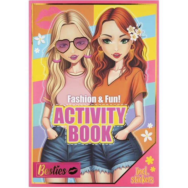 BESTIES Knjiga dejavnosti A4 - Moda in nalepke