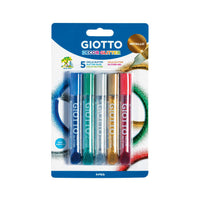 Bleščeče lepilo GIOTTO Glitter Glue kovinske barve 5 x 10 g