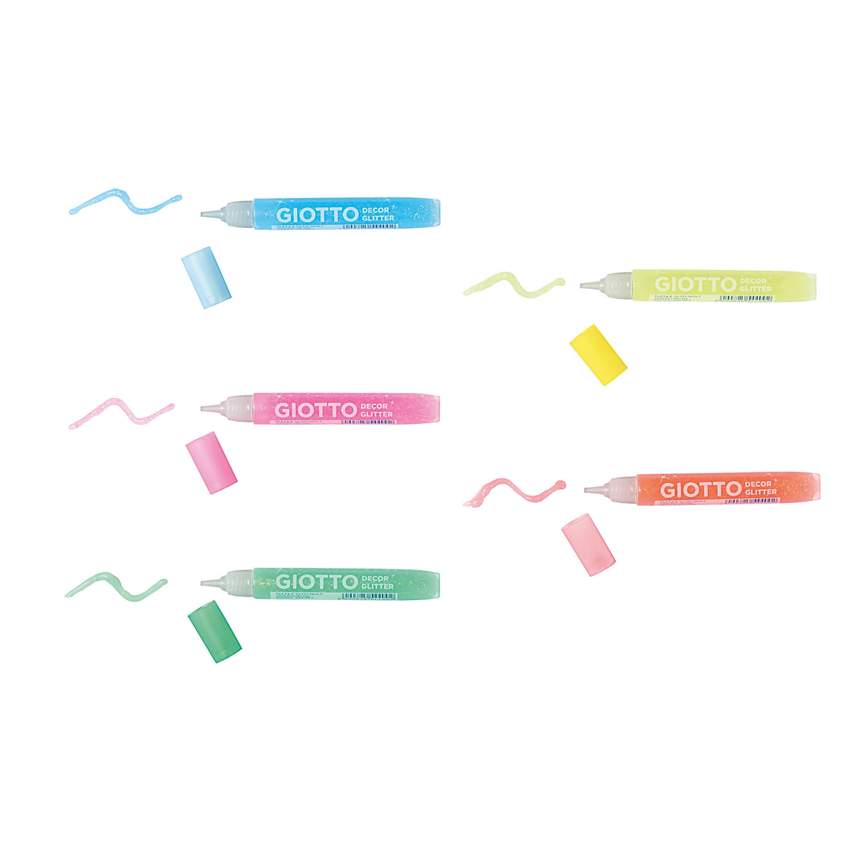 Bleščeče lepilo GIOTTO Glitter Glue neonske barve 5 x 10 g