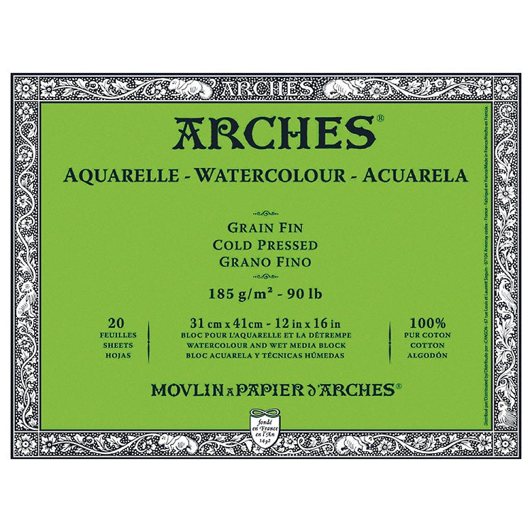 Blok ARCHES® Aquarelle Watercolour Cold Pressed | izberite format