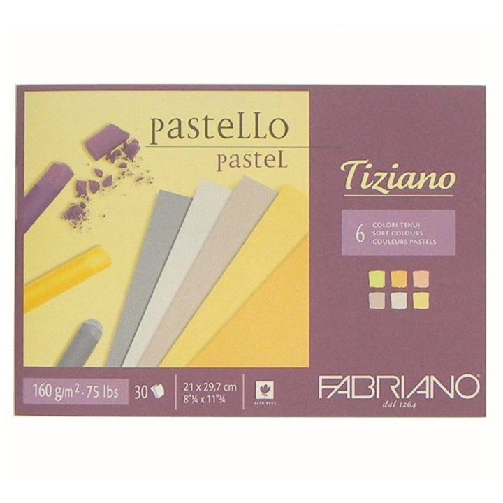 Blok barvnih papirjev za pastele FABRIANO Tiziano Soft | različne dimenzije