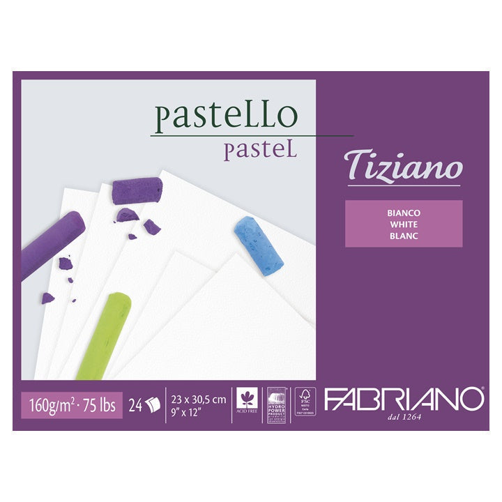 Blok belih papirjev za pastelne barve FABRIANO Tiziano | različne dimenzije