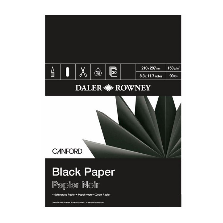 Blok črnega papirja Daler - Rowney Canford | izberite format – pogled 3