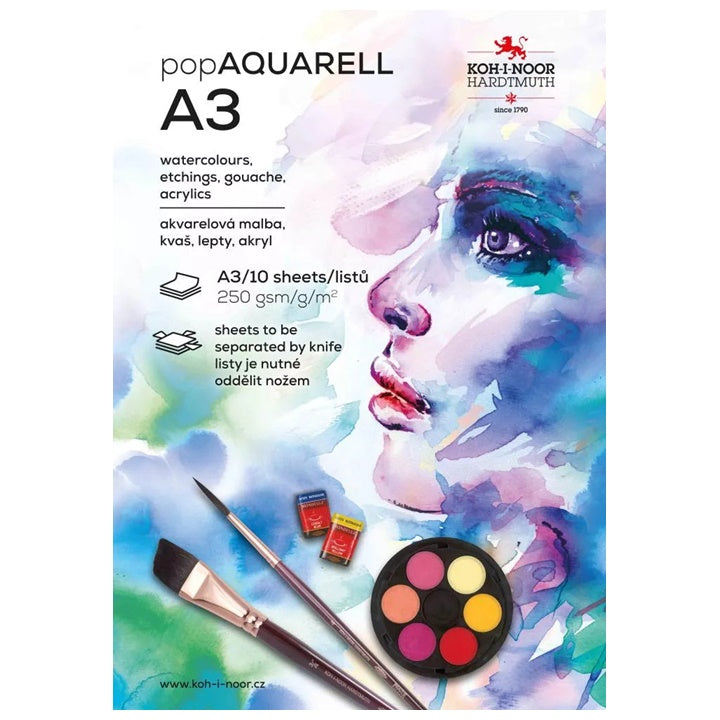 Blok papirja za akvarel A3 PopAquarell