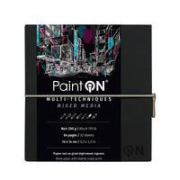 Blok papirjev Clairefontaine Paint'On črn 250 g/m² - 32 listov (A5 – 14 x 14 cm)