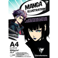 Blok za risanje Clairefontaine Manga Illustration 250 g/m² A5 – A3 - 20 listov