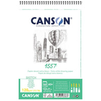 CANSON 1557 skicirni blok 120 g/m² A5 30 listov spiralna vezava