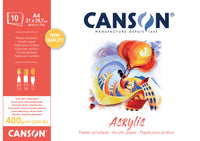 Canson akrilni blok CP Natural White 400 g/m² - 10 listov, 24 x 33 cm