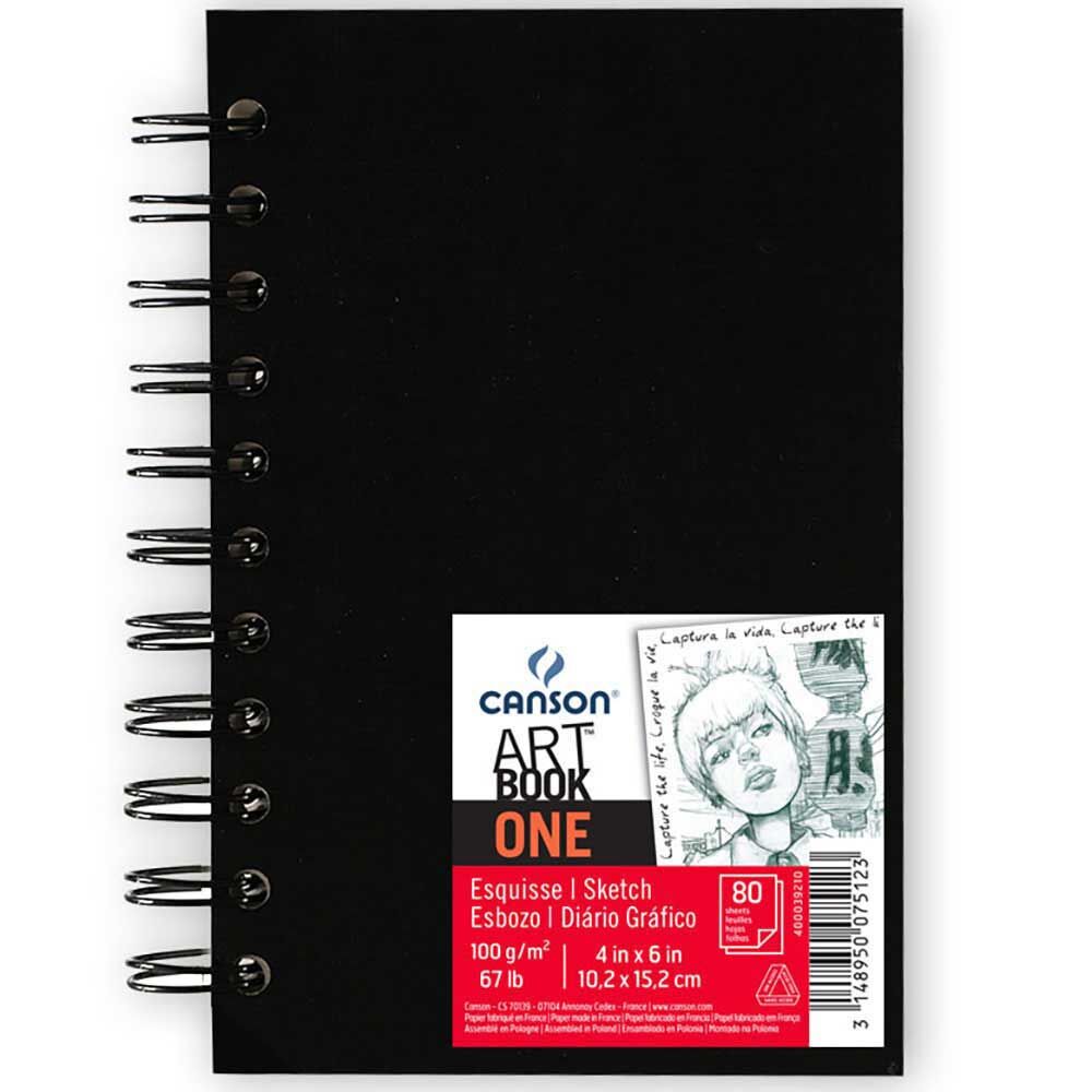 Canson Art Book One skicirka 100 g/m², 80 listov, 10,2 x 15,2 cm s spiralno vezavo