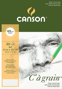 Skicirka CANSON C a grain 125 g/m² - 30 listov, A4, drobnozrnata lepljena