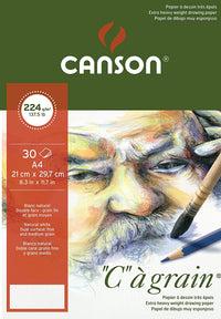 Skicirni blok CANSON C a grain 224 g/m² A3 - 30 listov, drobnozrnat lepljen