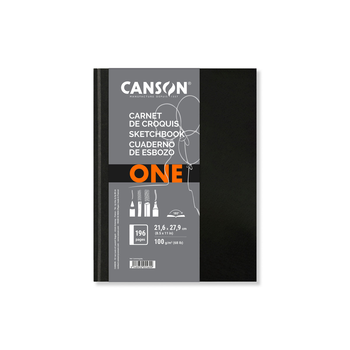 CANSON Canson Art Book One skicirka v trdi vezavi 100 g/m² 98 listov - 21,6 x 27,9 cm