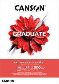 CANSON Graduate akrilni blok 300 g 20L A3 lepljen