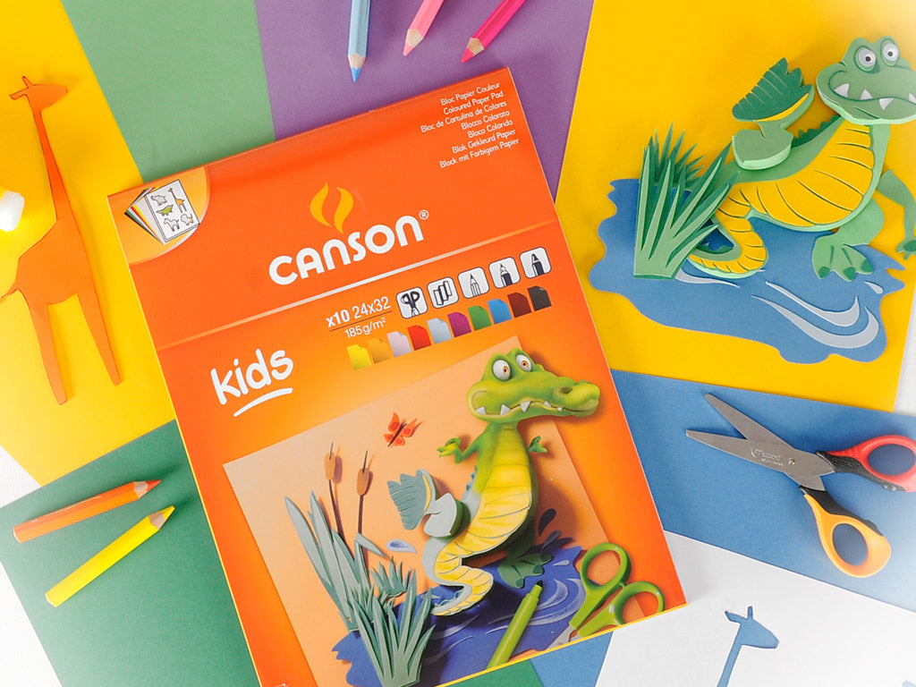 CANSON Kids barvni risalni blok 185 g/m² - 10 listov, 24 x 32 cm
