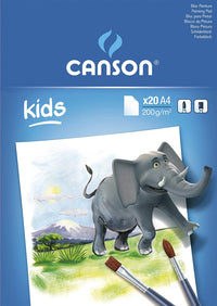 CANSON Kids risalni blok 200 g/m² 20 listov A4 lepljen