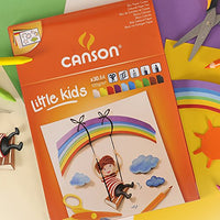 Barvni risalni blok CANSON Kids A4 - 120 g/m², 30 listov, mešanica 10 barv