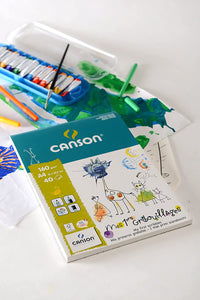 Otroški skicirni blok CANSON Kids 160 g/m² A4 lepljen - 40 listov