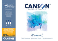 CANSON Montval akvarelni blok CP 300 g/m² - 100 listov A3, lepljen