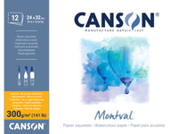 CANSON Montval akvarelni blok CP 300 g/m² - 12 listov, 24 x 32 cm, lepljen