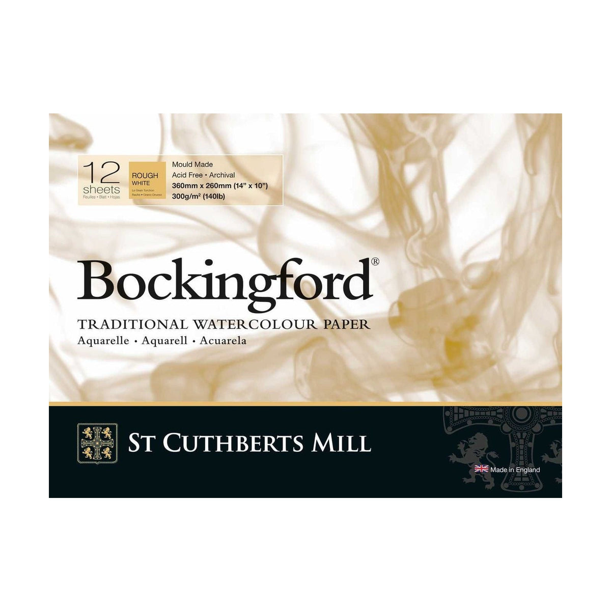 CANSON St Cuthberts Bockingford akvarelni blok Rough 300 g/m² - 12 listov, različne velikosti