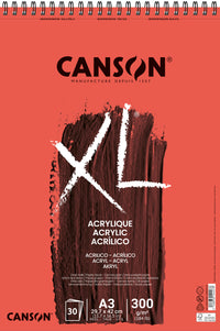 Canson XL akrilni blok 300 g 30 listov A3 spiralna vezava