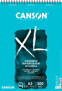 CANSON XL Aquarelle akvarelni blok 300 g/m² A3 - 30 listov, spirala