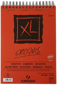 Canson XL Croquis blok 90 g/m² 120 listov 30 x 30 cm, spiralna vezava zgoraj