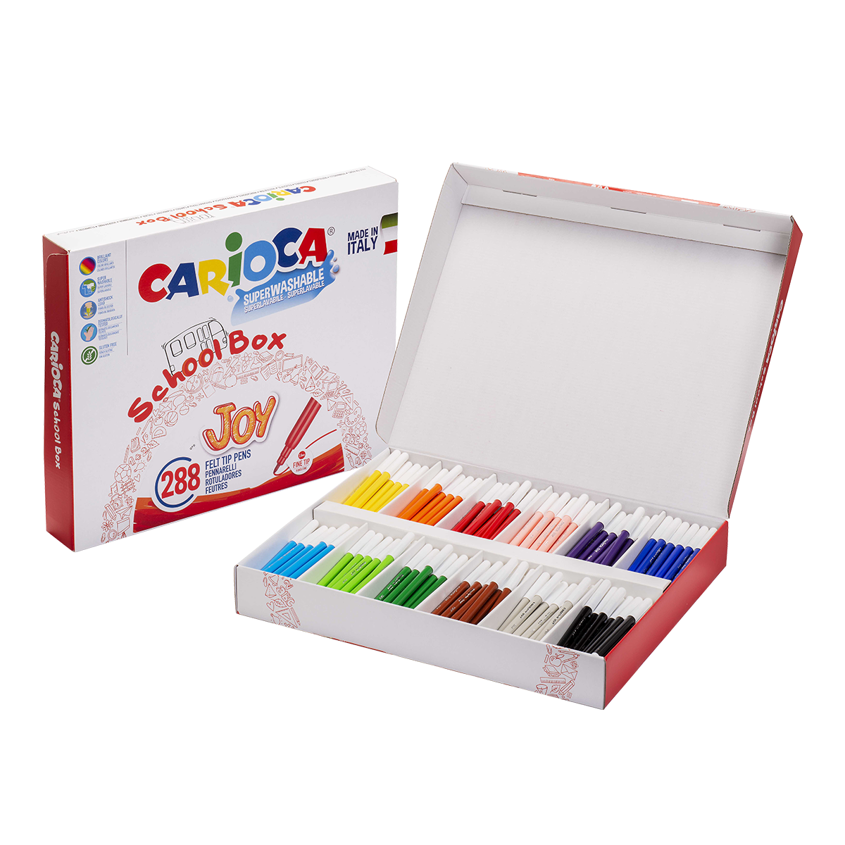 Carioca flomastri šolsko pakiranje, mešanica barv