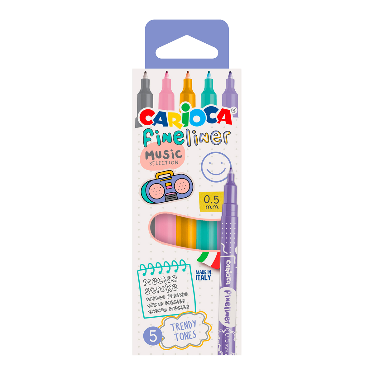 Carioca Fineliner 0,5 mm, mešane barve