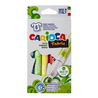 Carioca flomastri za tekstil, maxi konica, mešanica barv