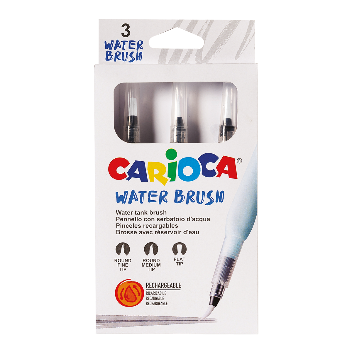 Carioca komplet vodnih čopičev, 3 kosi