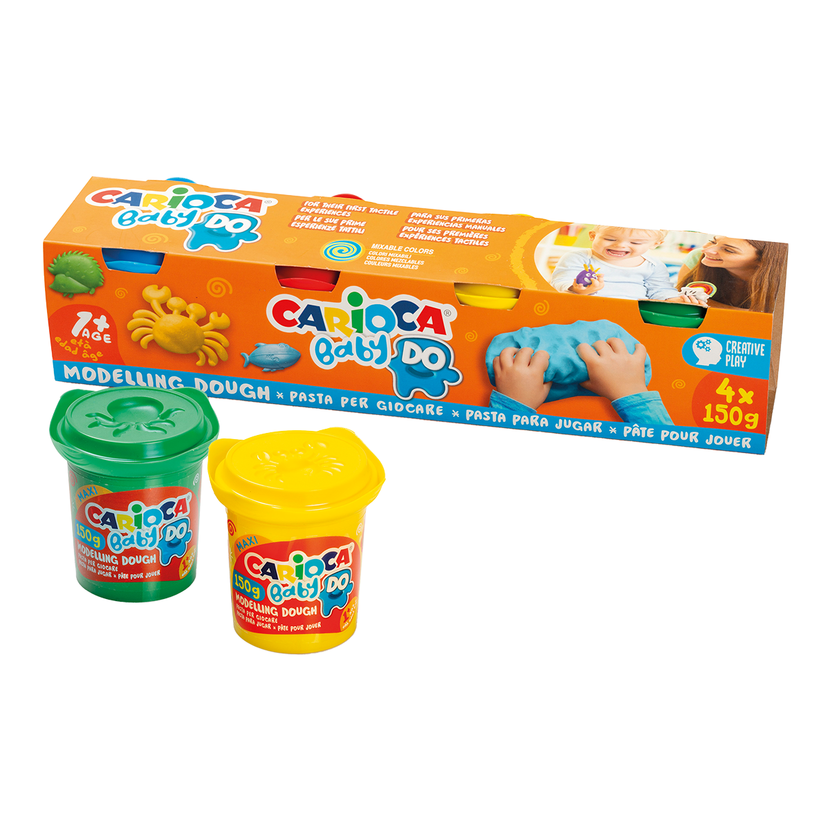 Carioca masa za modeliranje Baby Do 1+, 150 g, mešane barve