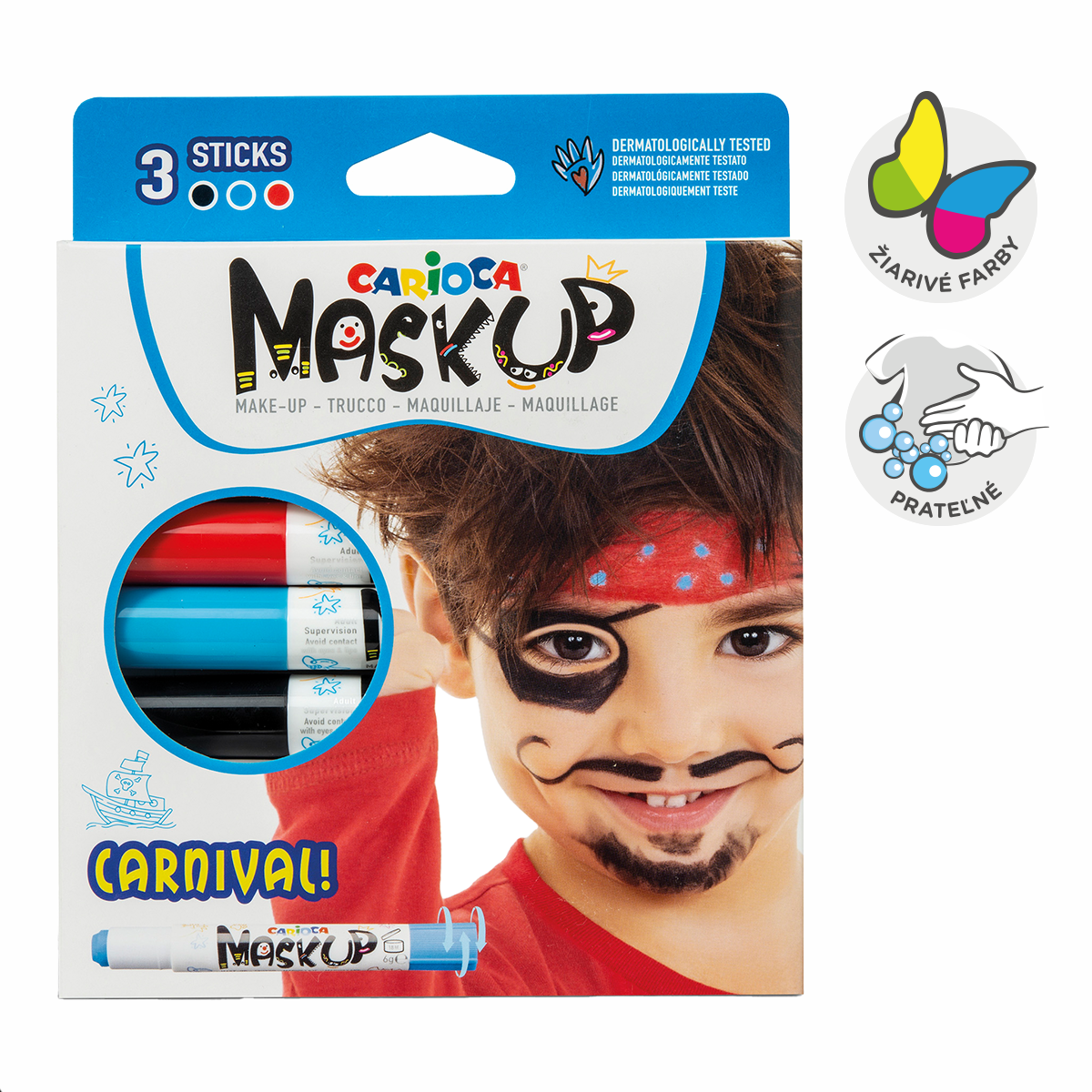 Carioca poslikava za obraz v stiku 3 kosi – Karneval