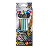 Carioca trirobe kovinske barvice Metallic, 6 kosov