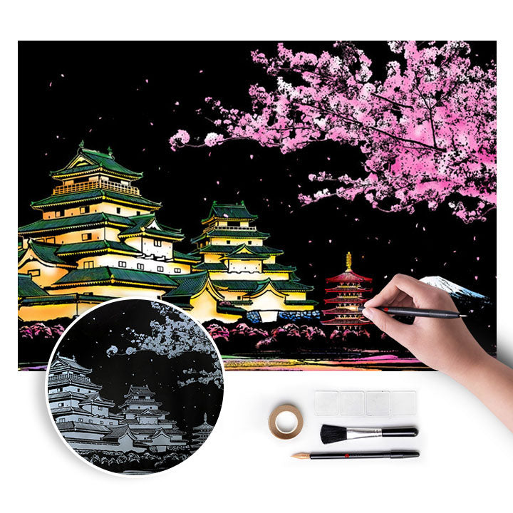 Čarobna slika za praskanje - Japan - 75x52 cm