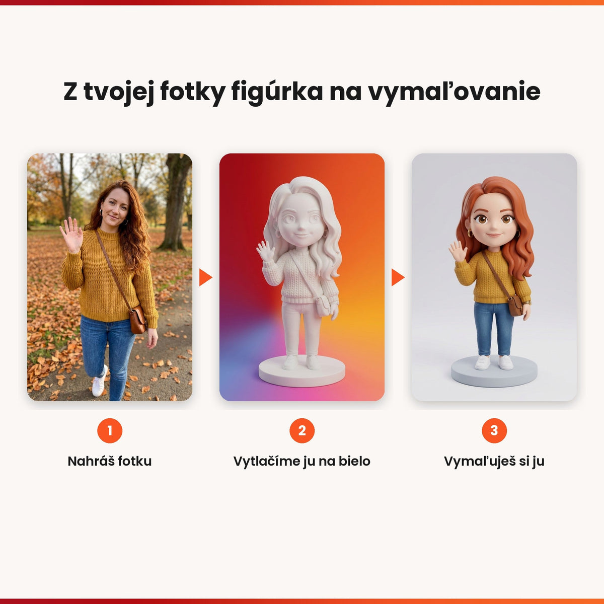 Chibi figurica iz fotografije za barvanje