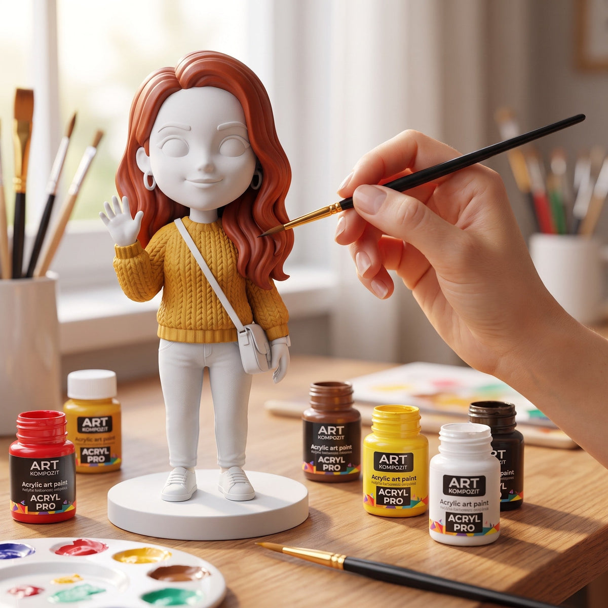 Chibi figurica iz fotografije za barvanje