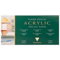 Clairefontaine akrilni blok 360 g/m² – 10 listov, 20 x 40 cm lepljen