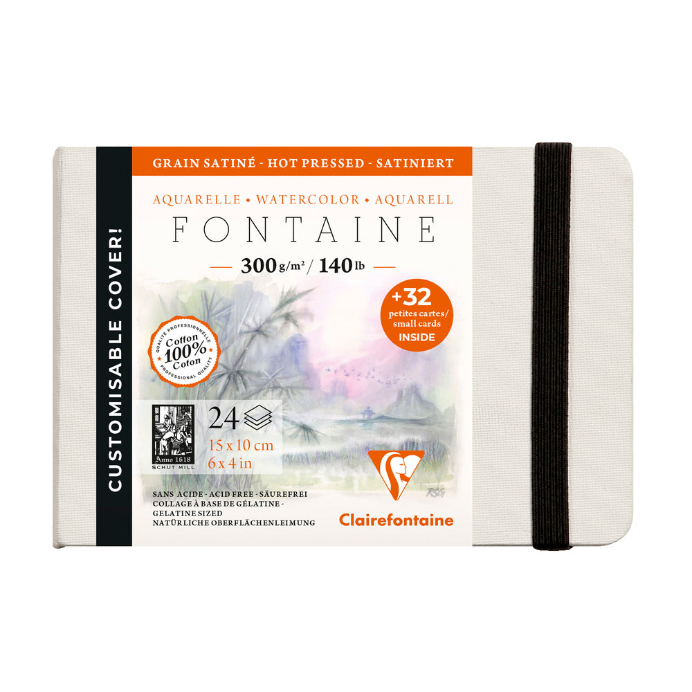 Clairefontaine Fontaine akvarelna knjiga HP 300 g 24L trda vezava