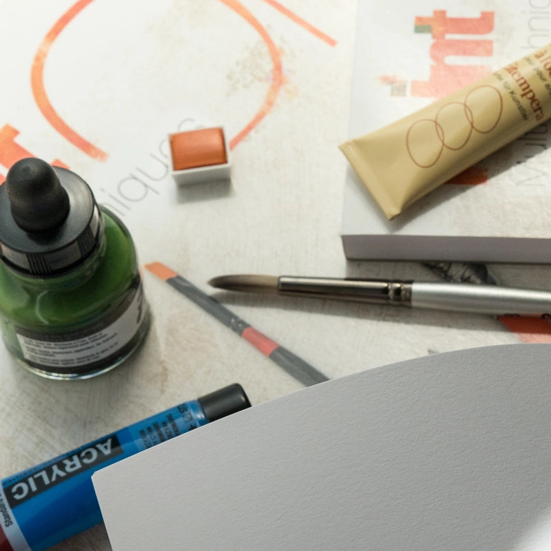 Clairefontaine Paint'On Mix Media lepljen blok 250 g 40L Extra White