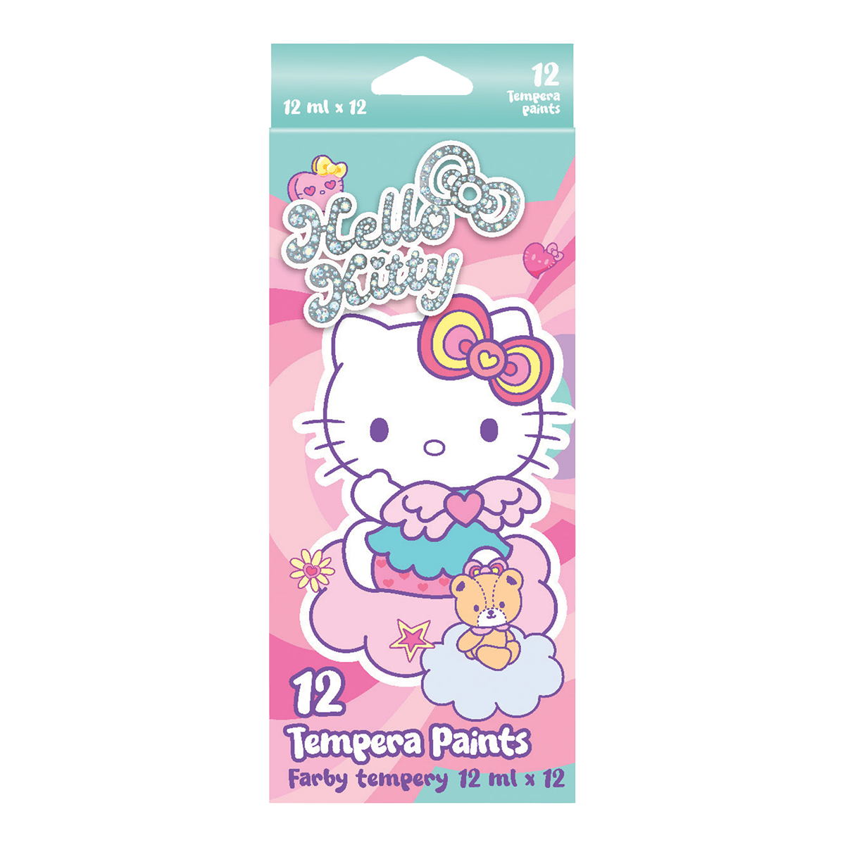 Colorino tempera barve Hello Kitty v tubi, 12 barv