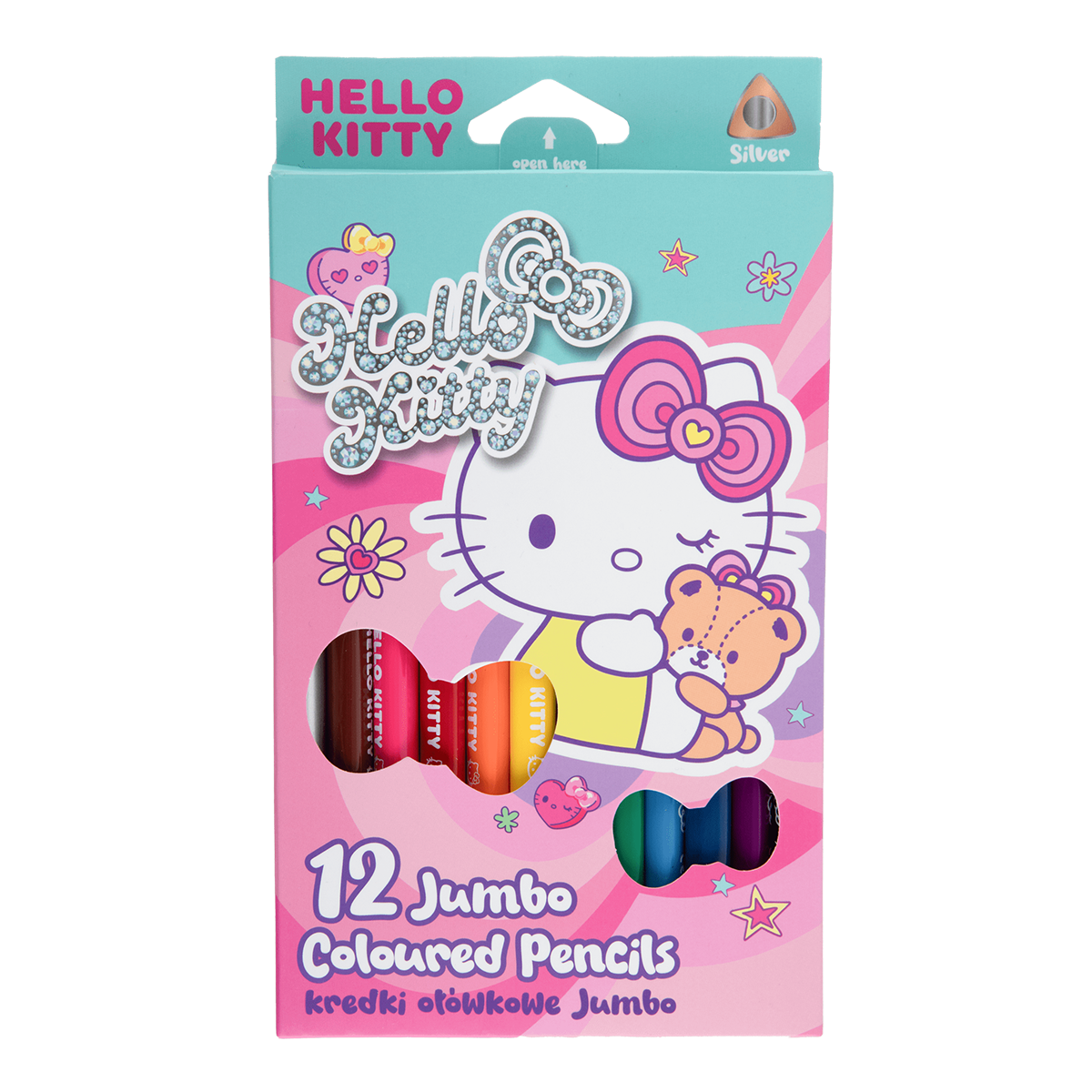 Colorino trirobe barvice JUMBO, Hello Kitty, 12 barv