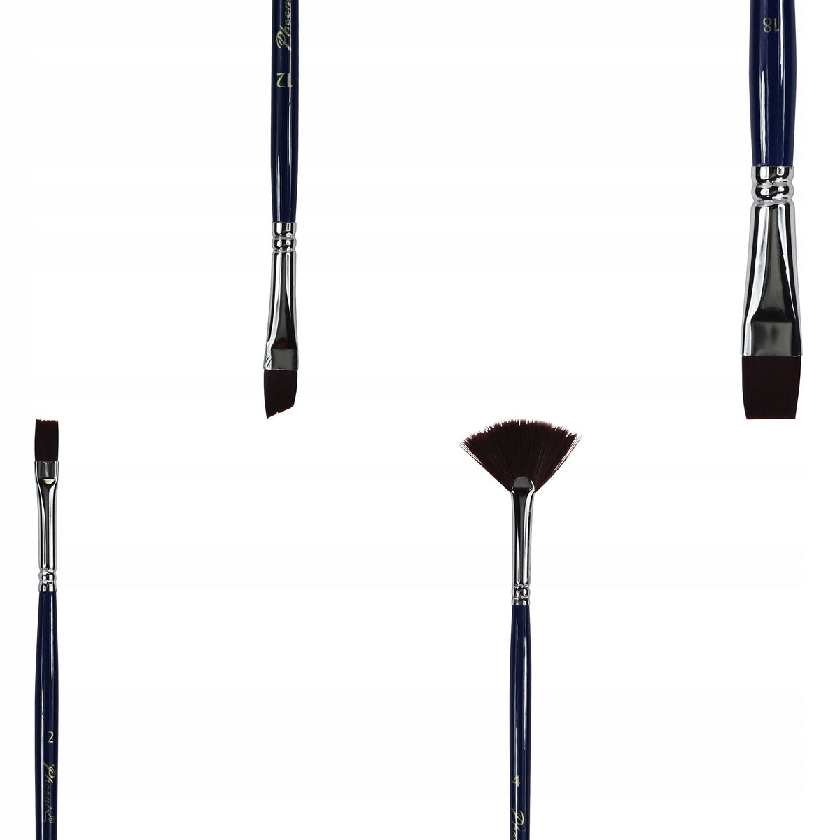 Čopiči Phoenix iz rjavega najlona 6614S2 - 4-delni set